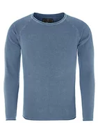 Swetry męskie - KEY LARGO Thomas okrągły dekolt sweter męski, Honey Yellow (1407), XL - miniaturka - grafika 1