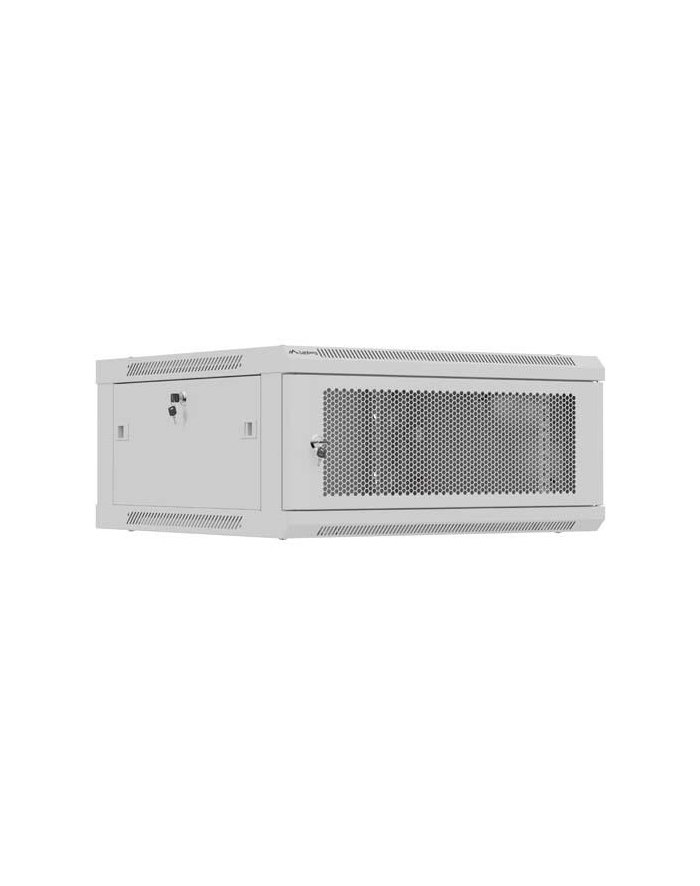 Szafa instalacyjna Rack wisząca 19'' 4U 600x600 szara drzwi perforowane Lanberg flat pack WF01-6604-23S