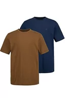 Koszulki męskie - JP 1880 T-shirt męski, brązowy, 4XL - miniaturka - grafika 1