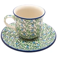 Filiżanki - FILIŻANKA do herbaty kawy 180 ml ze spodkiem - Ceramika Artystyczna Bolesławiec - miniaturka - grafika 1