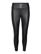 Legginsy - VERO MODA Legginsy damskie VMSUELLA Jade HW Coated Legging NOOS, czarny, S - miniaturka - grafika 1