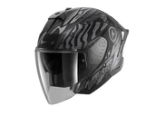Kaski motocyklowe - Kask Otwarty Shark Jet Cup Speed-Fancy Czarny/Antracyt/SrebrnyXXL - miniaturka - grafika 1