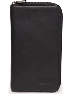 Portfele - Eastpak Skórzany portfel "Tait Rfid" w kolorze czarnym - 12 x 22 x 2 cm - grafika 1