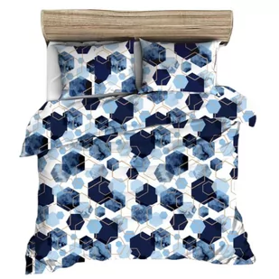 Pościel z kory 180x200 granatowa biała geometria - Pościel Pościel z kory 180x200 granatowa biała geometria - Pościel - miniaturka - grafika 1
