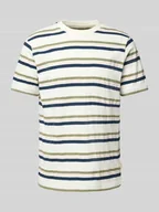 Koszulki męskie - T-shirt z prążkowanym, okrągłym dekoltem model ‘JAMAS’ - miniaturka - grafika 1