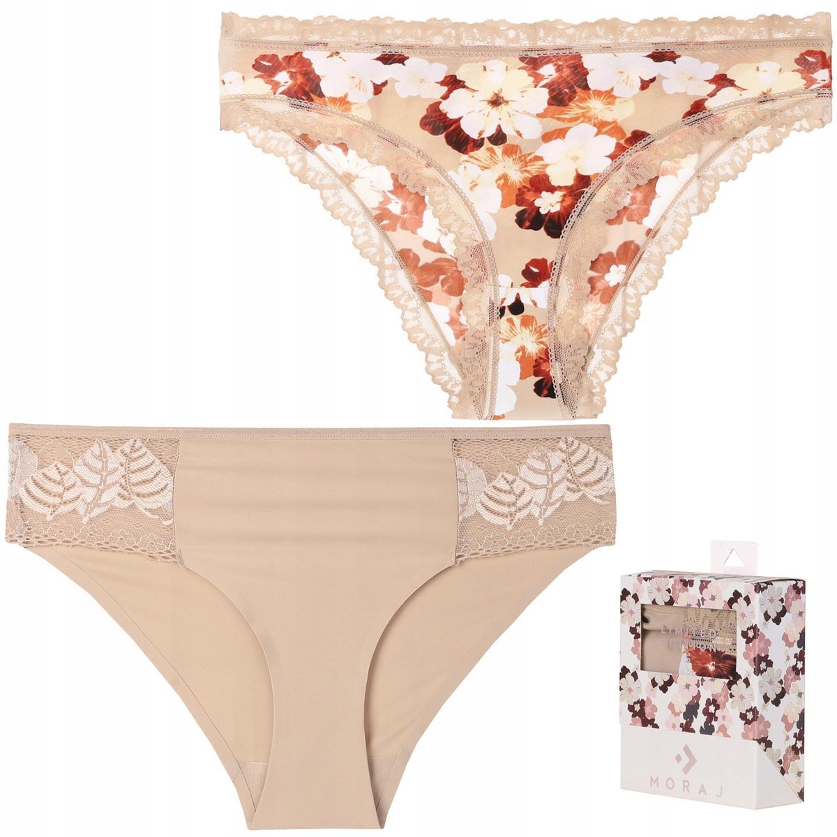 2X Majtki Damskie Figi Koronkowe Eleganckie Xl