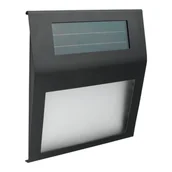 Lampy ogrodowe - Lampa solarna LED czarna podświetlany numer domu IP44 DPM - miniaturka - grafika 1