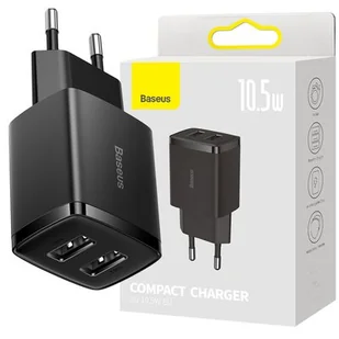 Ładowarka sieciowa BASEUS Compact 10.5W Czarny - Ładowarki do telefonów - miniaturka - grafika 1