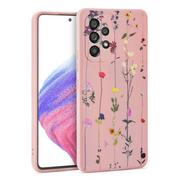 Etui i futerały do telefonów - Tech-Protect Etui Mood do Samsung Galaxy A53 5G Różowe Kwiatuszki - miniaturka - grafika 1