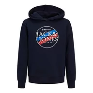 Bluzy dla chłopców - Jack & Jones Junior Bluza chłopięca Jorcodyy Sweat Hood Sn Jnr, granatowy blezer, 164 - miniaturka - grafika 1