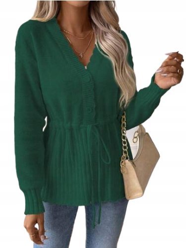 SHEIN SWETER ZIELONY Z DŁUGIM RĘKAWEM 38 1ŁKJ
