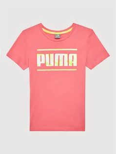 Koszulki dla dziewczynek - Puma T-Shirt Alpha 581409 Różowy Regular Fit - grafika 1