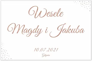 Plakat Weselny personalizowany - 90x60 cm - Wesele i ślub - miniaturka - grafika 1
