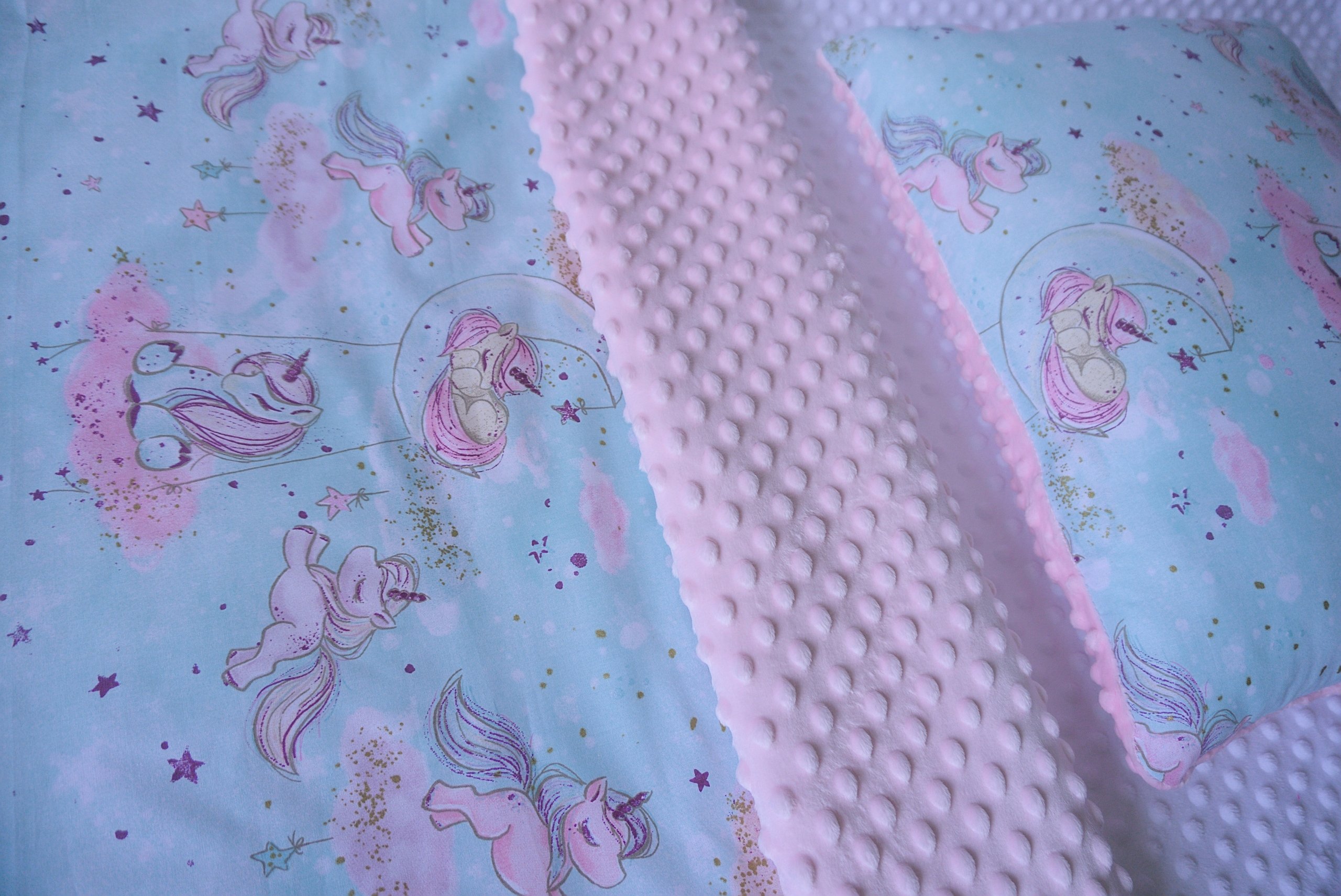 Komplet Pościeli 100x135 Łóżeczka Letni Zimowy Kołderka Koc Poduszka Minky