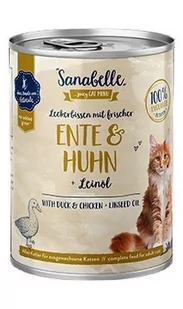 Sanabelle Kaczka, kurczak i olej lniany puszka 400g - Mokra karma dla kotów - miniaturka - grafika 1