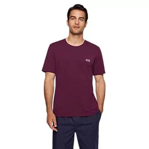 BOSS Męski T-shirt Mix&Match R Loungewear-T-Shirt z bawełny stretch, Ciemny purpurowy 505, M - Koszulki męskie - miniaturka - grafika 1