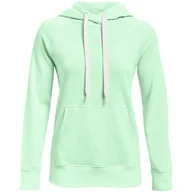 Bluzy damskie - Bluza damska Under Armour Rival Fleece HB Hoodie zielona 1356317 335-L - miniaturka - grafika 1