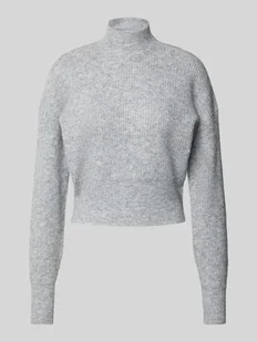 Sweter z dzianiny ze stójką model ‘NELLA’ - Swetry damskie - miniaturka - grafika 1