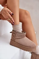 Śniegowce damskie - Niskie Śniegowce Na Platformie Big Star OO274A100 Beżowe-36 - miniaturka - grafika 1