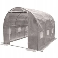 Agrowłókniny - 4iQ Tunel Foliowy Szklarnia 2x3m PREMIUM z Siatką PE - miniaturka - grafika 1