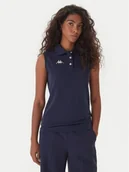 Koszulki i topy damskie - Kappa Polo Logo Tennis 302LR20 Granatowy Slim Fit - miniaturka - grafika 1