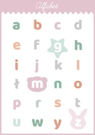 Plakaty - Plakat, Słodki Alfabet różowy, 50x70 cm - miniaturka - grafika 1