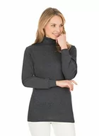 Swetry damskie - Trigema trigema Adult Unisex damski sweter z długim rękawem Ski/Sport-Rolli, szary 585010-109 - miniaturka - grafika 1