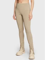 Legginsy - Calvin Klein Legginsy K20K205357 Beżowy Slim Fit - miniaturka - grafika 1