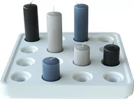 Świeczniki - Świecznik Stumpastaken białe aluminium - miniaturka - grafika 1