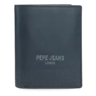 Portfele - Pepe Jeans Głęboki pionowy portfel z portmonetką niebieski 8,5x10,5x1 cm Skóra by Joumma Bags, Niebieski, Talla única, Pionowy portfel z portfelem - miniaturka - grafika 1