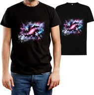 Koszulki męskie - Koszulka Nasa Kosmos Prezent Oryginalny nadruk Astronomia Czarna R-M a768 - miniaturka - grafika 1