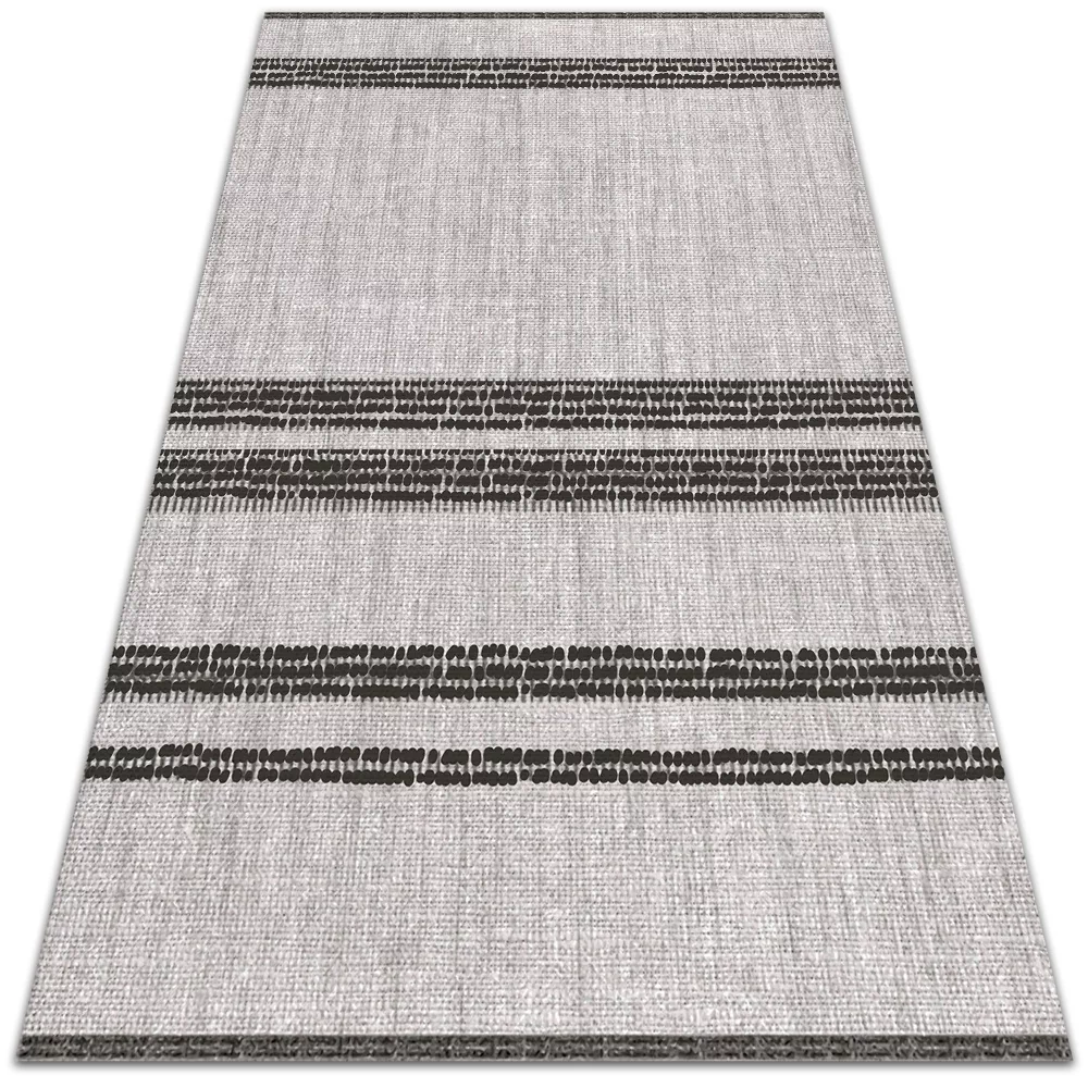 Nowoczesny dywan na balkon wzór Szary w linie 100x150 cm