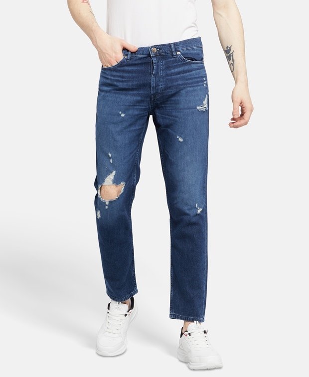 HUGO BOSS jeansy męskie spodnie jeansowe r. 32X32 tapered fit