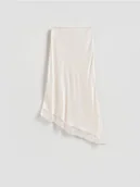 Spódnice - Reserved - Asymetryczna spódnica z koronką - kremowy - miniaturka - grafika 1