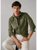 Koszule męskie - Pepe Jeans Koszula sztruksowa "Clayton" w kolorze khaki - miniaturka - grafika 1