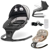 Leżaczki i huśtawki - LEŻACZEK BUJACZEK ELEKTRYCZNY NA PILOTA BLUETOOTH LORELLI SIENNA GRAPHITE - miniaturka - grafika 1