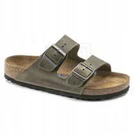 Klapki i japonki męskie - Klapki damskie/męskie Birkenstock Arizona Soft Footbed Oiled Leather Narrow - miniaturka - grafika 1