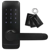 Systemy inteligentnych domów - Klamka EURA ELH-51H4 Czarny - miniaturka - grafika 1