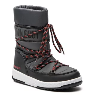 Buty dla chłopców - Śniegowce MOON BOOT - Sport Jr Wp 34051300005 Black/Castlero - grafika 1
