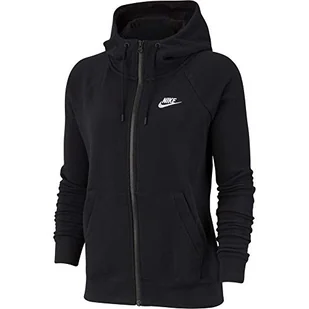 Nike Damska dzianinowa bluza z kapturem i zamkiem na całej długości Sportswear Essential - Czerń BV4122-010 - Bluzy sportowe damskie - miniaturka - grafika 1