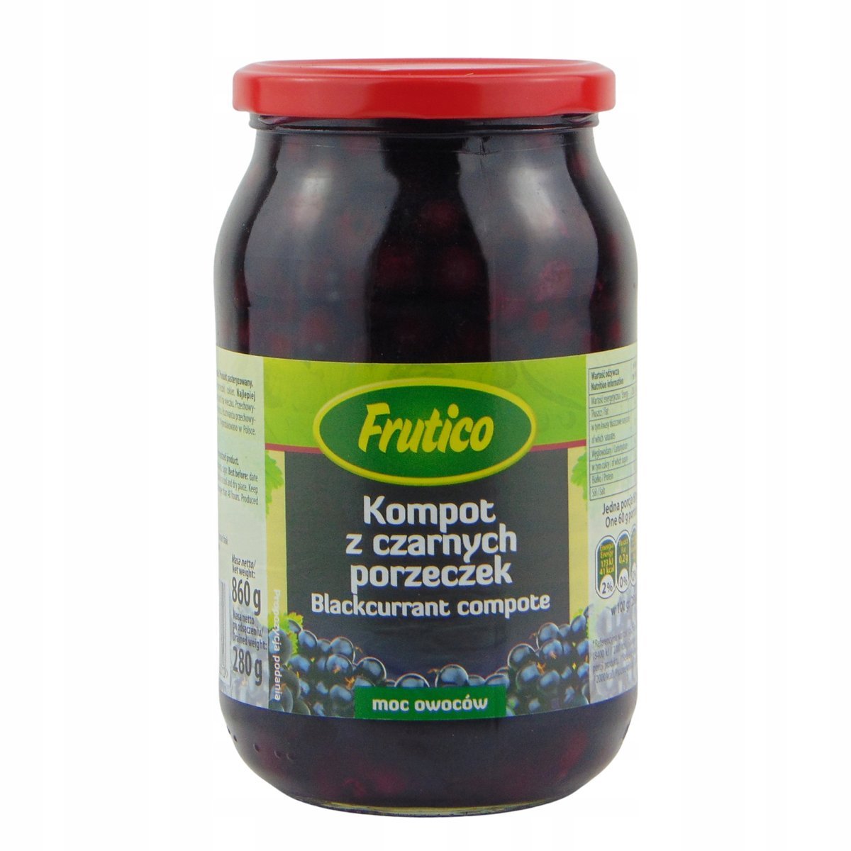 KOMPOT Z CZARNEJ PORZECZKI FRUTICO WYSOKA JAKOŚĆ 860G