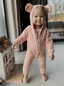 Kombinezony dla dzieci - Dziecięcy kombinezon przejściowy BADS morela - miniaturka - grafika 1