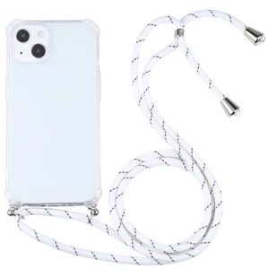 König Design Etui kompatybilne z Apple iPhone 13 Plastikowe etui na telefon komórkowy z łańcuszkiem - Etui na telefon komórkowy białe - Etui i futerały do telefonów - miniaturka - grafika 1
