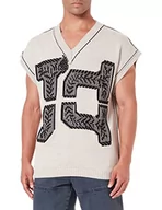 Swetry męskie - Just Cavalli Sweter męski, 800 beżowy, M - miniaturka - grafika 1