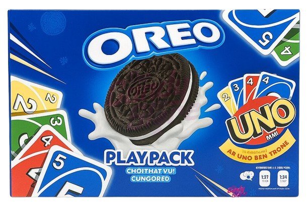 OREO UNO PLAYPACK ZESTAW CIASTEK OREO Z MINI KARTAMI UNO 257,6G ZESTAW NA PREZENT