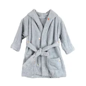 Szlafroki dla dzieci - Filibabba Szlafrok z haftem (1-2 l) Pearl blue - miniaturka - grafika 1