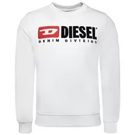 Bluzy męskie - Diesel Męska bluza S-Ginn-div Felpa, Jasna biel (A03758-0gead-100), XXL - miniaturka - grafika 1