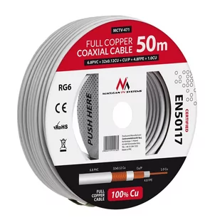 Kabel koncentryczny MACLEAN MCTV-471, 50 m - Pozostałe akcesoria sieciowe - miniaturka - grafika 1