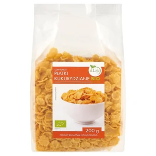BioLife BIOLIFE PŁATKI KUKURYDZIANE BEZ CUKRU BIO 200G BL686 - Zdrowa żywność - miniaturka - grafika 1