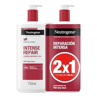 Neutrogena Norweska formuła CICA Intensywna naprawa balsam do ciała dla skóry suchej (opakowanie 2 x 750 ml), nawilżający krem nawilżający do ciała z wątek azjatyckich - Balsamy i kremy do ciała - miniaturka - grafika 1